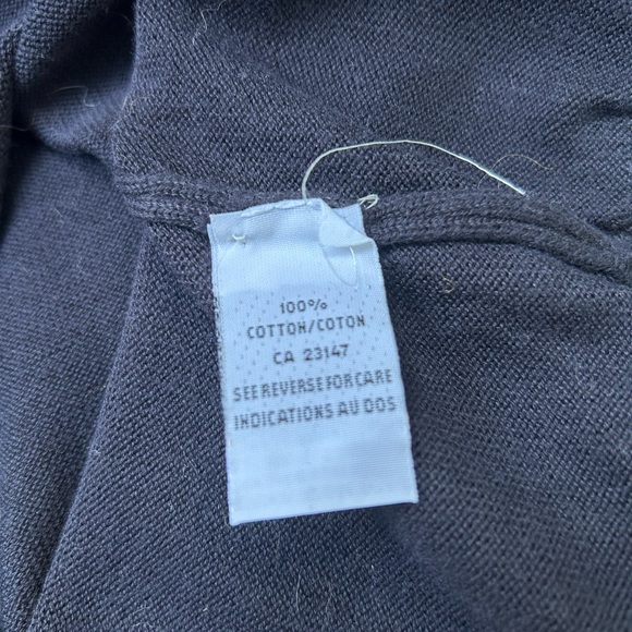 Talbots Made in Italy Dark Blue 3/4-Length Sleeve Crew Neck Sweater - Picture 4 of 5